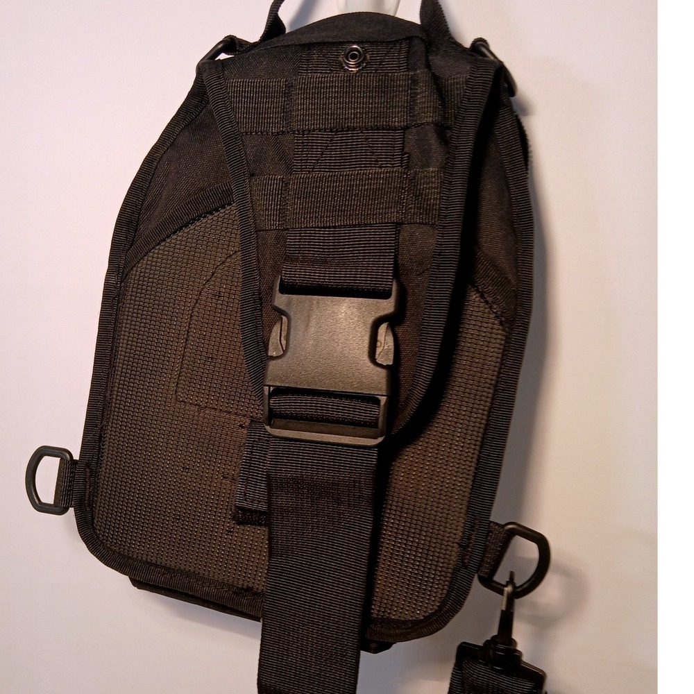 Unbranded Tactical Sling Bag Men Medium Black Good Molle Utility Pack